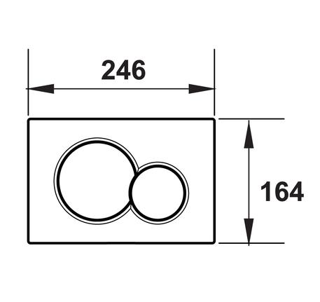 Nút xả thải bồn cầu màu chrome mờ Sigma01 588.53.503